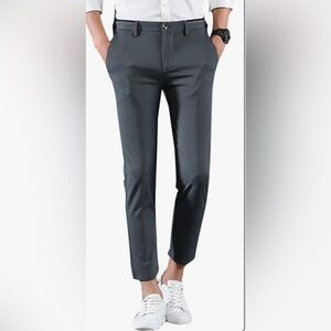 ❄️3/$15 Plaid & Plain Slim Fit Cropped Pants 30